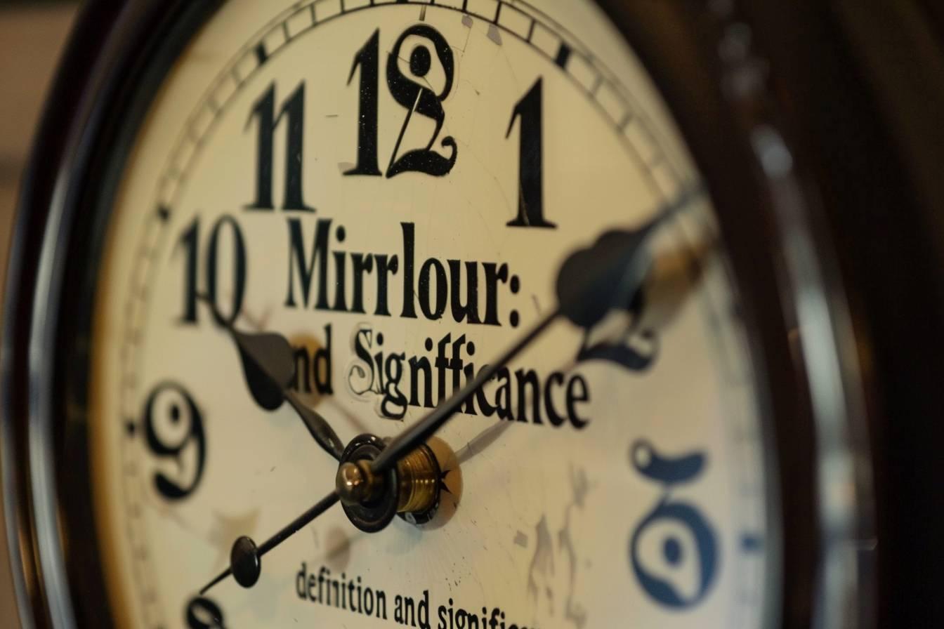 Heure miroir : définition et significance